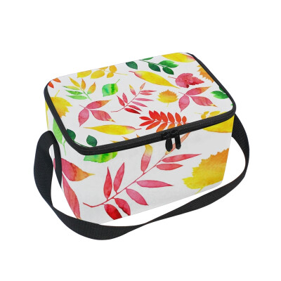 

ALAZA Lunch Box Insulated Colorful Leaves Lunch Bag Large Cooler Tote Bag for Men Women