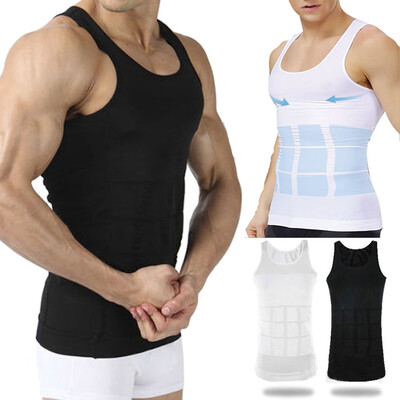 

SLIMBELLE Mens Slim Body Shapewear Tank Top Underwear Shirt Tummy Control Belly Slim Tops