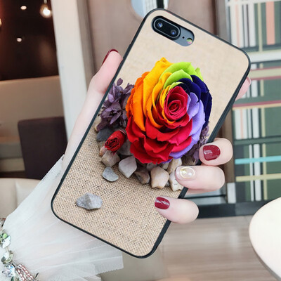 

TPU Soft Phone Case for Huawei Y9 2019 Huawei Y9 2018 Back Cover Rose butterfly flower cat dog style