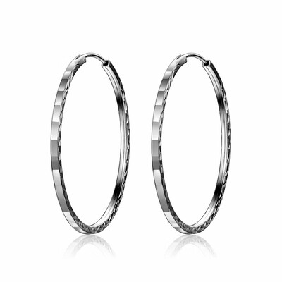

Personality Circle 925 Sterling Silver Female Fashion Exaggeration Jewelry Accessories Creative Hoop Earrings for Women Girls
