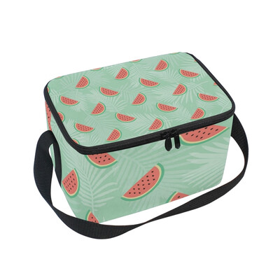 

ALAZA Insulated Lunch Box Watermelon Pattern Lunch Bag for Men Women Portable Tote Bag Cooler Bag