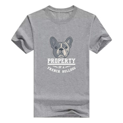 

French Bulldog Gifts Property of a French Bulldog Juniors Vneck Mens t-Shirt