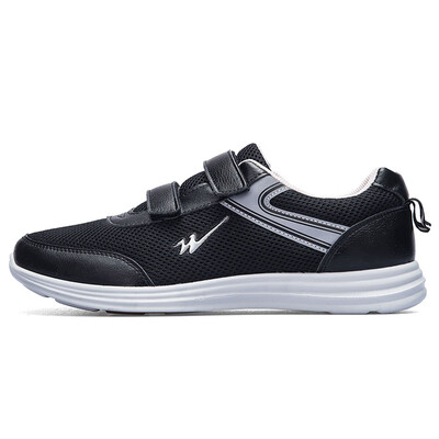 

Double Star Middle-aged Safety Slip Wearable Light Breathable Leisure Travel Sports Elderly Steps Dad Mens Shoes 9201 Black Mens 41