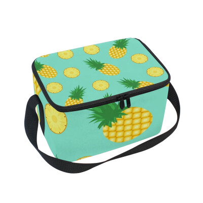 

ALAZA Lunch Box Insulated Lunch Bag Large Cooler Tote Bag Pattern With Pineapples for Men Women Girls Boys