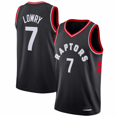 

2019 New Mens Toronto Raptors 7 Kyle Lowry White Black Red Basketball Jersey Size S-XXL