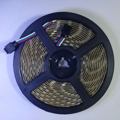 

1PCS 5M 164FT Flexible RGB LED Strip Light 300SMD 5050 Waterproof DC5V White PCB