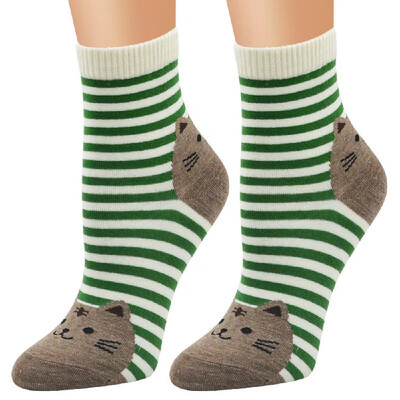 

12 Pair Novelty Cute Kitten Pattern Casual Design Adult Unisex Funny Sock for Autumn&Winter