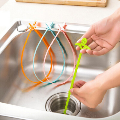 

Creative Smiley hair cleaner bathroom sewer toilet home kitchen sink anti-blocking cleaner hook floor wig clear plugging tools