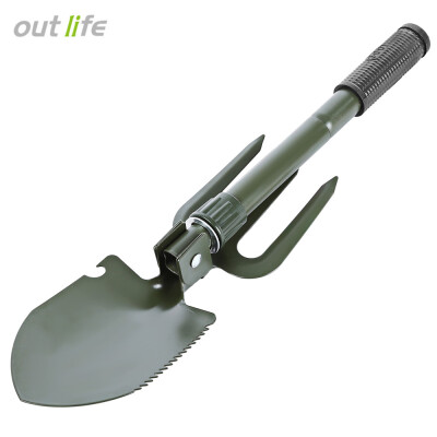 

Outlife Multi-function Military Portable Trowel Diddle Rake Shovel with Carrying Pouch