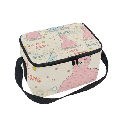 

ALAZA Sweet Dream Llama Lunch Box Insulated Lunch Bag Large Cooler Tote Bagfor Kids Men Women