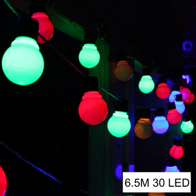 

UpperX 1pcs Solar energy Decor String Lights65M 30 LED LightsFairy Lightfor OutdoorHomePatioGardenThanksgiving Milky bulb