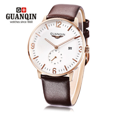 

GUANQIN GQ13007 Male Quartz Watch Stopwatch Calendar Men Wristwatch