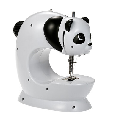 

Decdeal Mini Electric Household Sewing Machine Speed Adjustable with Pedal LED Light Sewing Accessories Kit AC100-240V