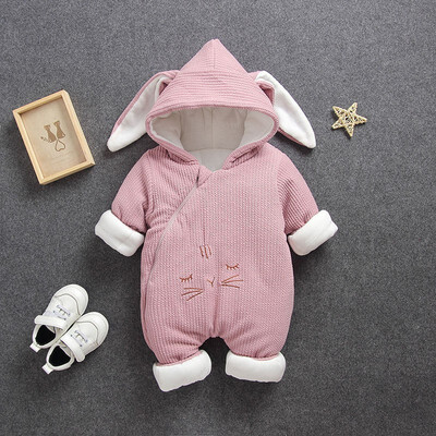 

2108 New Baby rompers Overalls Clothes Winter Boy Girl Garment Thicken Warm Pure Cotton Outerwear coat jacket kids Snow Wear