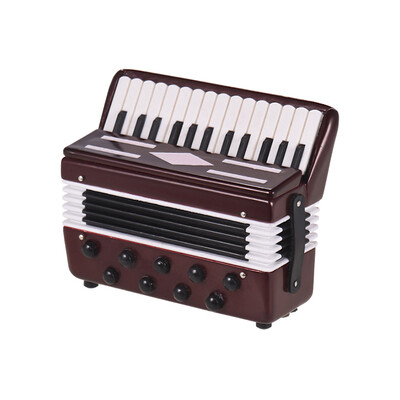 

Mini Accordion Model Exquisite Desktop Musical Instrument Decoration Ornaments Musical Gift with Delicate Box