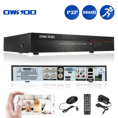 

OWSOO 4CH Channel Full 960HD1 H264 HDMI P2P Cloud Network DVR Digital Video Recorder 1TB Seagate HDD support Audio Record Phon