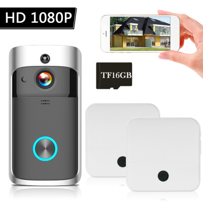 

WiFi Smart Wireless Security DoorBell Smart HD 1080P Visual Intercom Recording Video Door Phone Remote Home Monitoring Night Visio