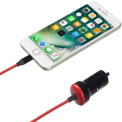 

Connected USB car charger with line car charger