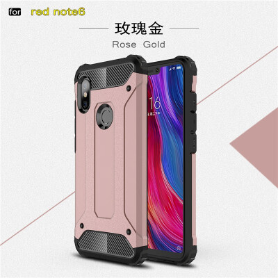 

Goowiiz Phone Case For Xiaomi Redmi Note 6Note 6 Pro King Kong Armor Fashion Bumper PC TPU Prevent falling