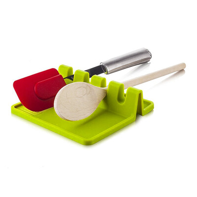 

Silica Gel Soup Ladle Spatula Holder Storage Rack Spoon Mat Placemat Cooking Tools of Kitchen