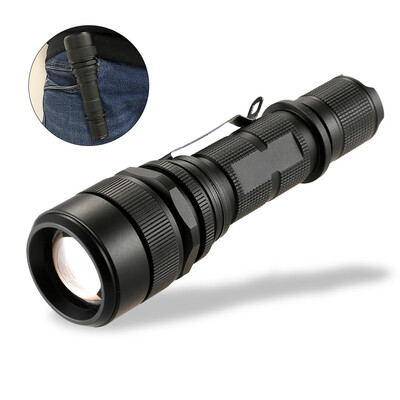 

USB Rechargeable Flashlight Telescopic Zoomable Electric Torch 2000 Lumens 5 Mode Ultra Bright Lamp for Hunting Camping Cycling Mo