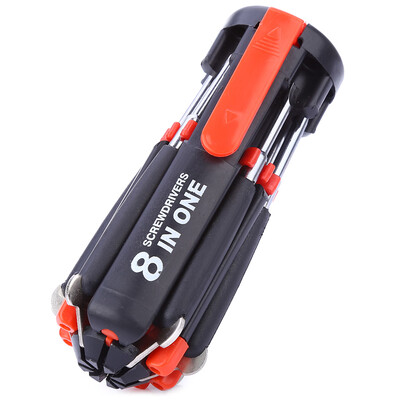 

Full Function 8 in 1 Screwdrivers Toolkit with 6 LEDs Flashlight for Outdoor Activities