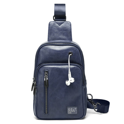 

Golf GOLF mens chest bag casual fashion shoulder bag mens trend travel small backpack retro slung mens bag D8BV52861J hidden blue