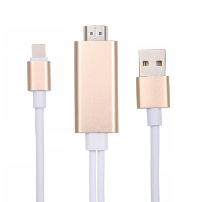 

USB to HDMI HDTV AV Cable Adapter for i-Phone 77Plus6S6Plus5S5 Charging Adapter Cable Rose Gold