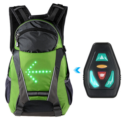 

Lixada 18L Cycling Bicycle Bike Backpack LED Turn Signal Light Reflective Bag Pack Outdoor Safety Night Riding Running Camping