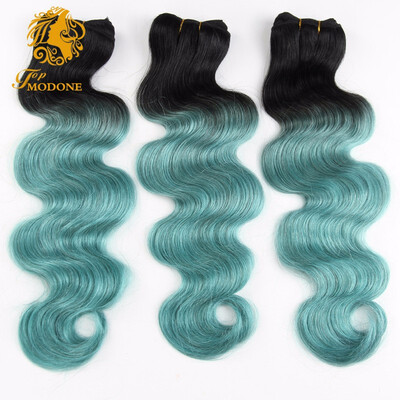 

T1BGreenBody wave Brazilian human wig long curly hair with gradual discoloration European&American fashion