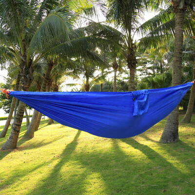 

2 Person Hammock Assorted Color Portable Parachute Nylon Fabric for Indoor Outdoor Use