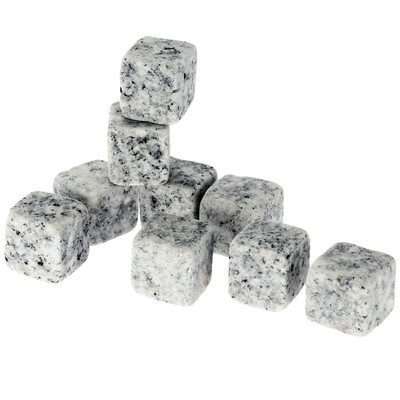 

Anself 9pcs 18mm Whisky Ice Stones Drinks Cooler Cubes Beer Rocks Granite with Pouch