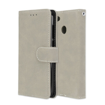 

MOONCASE ZTE Blade A6 Lite Vintage Scrub 3 Card Leather Case - Gray