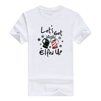 

Funny Christmas Gifts Lets Get Elfed up Juniors Top Men s T-Shirt