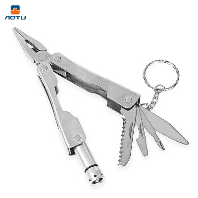 

AOTU Multifunctional Folding Pliers with LED Light Portable Outdoor Survival Tool