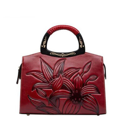 

SUWERER 2019 New Genuine Leather women bags Embossing large capacity tote bag luxury handbags women bags designer women famous br