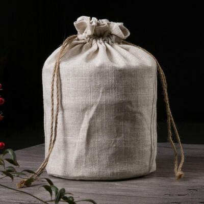 

Pu-erh Tea Cake Loose Tea Plain Linen Storage Bag Home Kitchen Organization Large