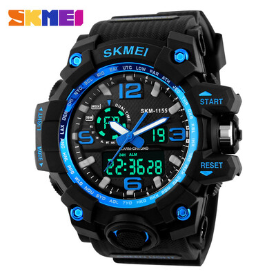 

SKMEI New 2016 Luxury Brand LED Military Waterproof Wristwatch Fashion Sport Super Cool Mens Quartz Analog Digital Watch Man Spor