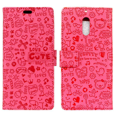 

MOONCASE Wiko View  Little Witch Leather Case - Rose Red