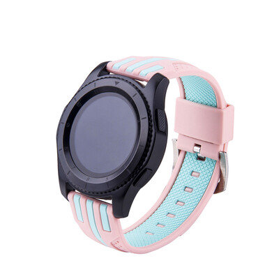 

Stripes Watch Band for Samsung Gear S3 Frontier Sport Silicone Rubber WatchStrap