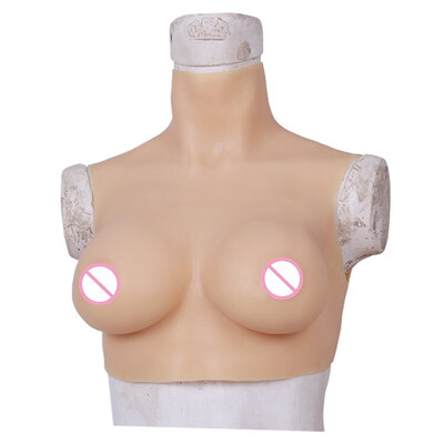 

C cup With Neck Artificial Silicone Breast Forms Realistic Fake Boobs For Mastectomy Women Corssdresser Transgender Shemale Actor