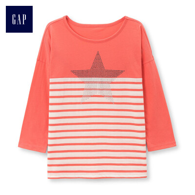 

GAP flagship store girls rivets love pattern long sleeve t-shirt 398015 pink S