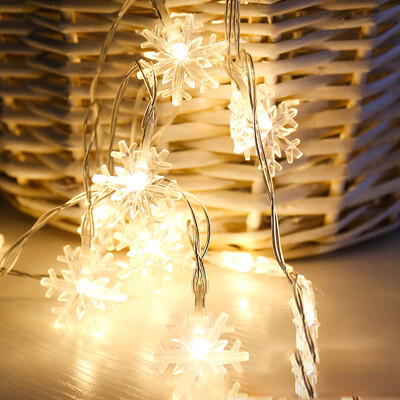 

Litter Snowflower Holiday String Lights Christmas Lights LED Decorative Light Total Length 21 Meters with Battery Box