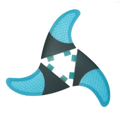 

Set of 3 Surfboard Fins Honeycomb Half Carbon Fiber Surf Board Fins G3 G5 G7