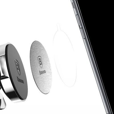 

2pcs Round Leather Metal Magnet Iron for Magnetic Phone Support