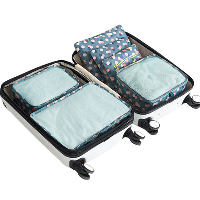 

6 Pcs Household Portable Oxford Travel Storage Bags Pouches Set Multi-functional Clothing Sorting Packages Packing Cubes Waterproo