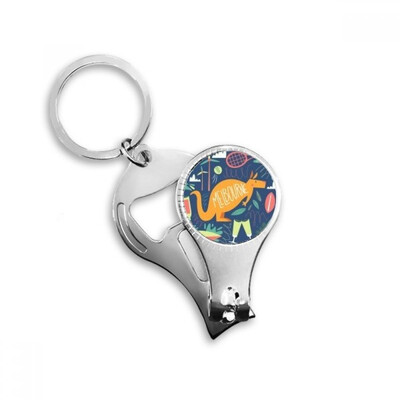 

Melbourne Australia Kangaroo Tennis Surfing Nail Clipper Key Chain Ring Cutter Tool Bottle Opener