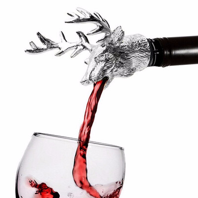 

Bar Tools Deer Head Wine Pourer Stainless Steel Wine Bottle Stoppers Wine Aerators
