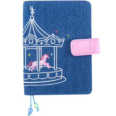 

Kinbor cotton&linen A6 handbook notepad cute schedule hand book stationery notebook carousel DTB61115