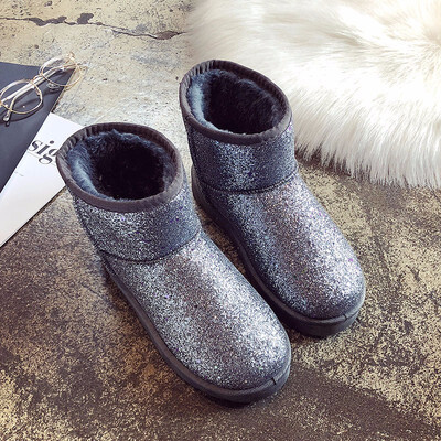 

New Fashion Winter Ankle Women Boots Plush Warm Lady Shoe Plus Size Easy Wear Up Girls Snow Boots Size36-40